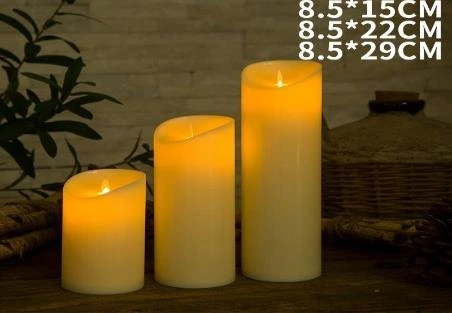 LED Candle set of 3 8.5*15/22/29cm